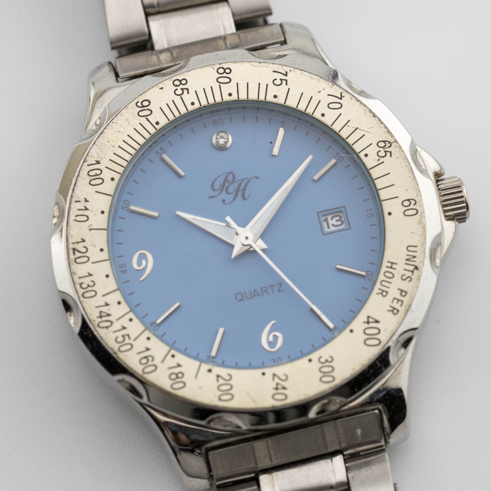Parys Hilton Three-Hand Quartz Analog Men’s Watch Sz. 7″ New Battery