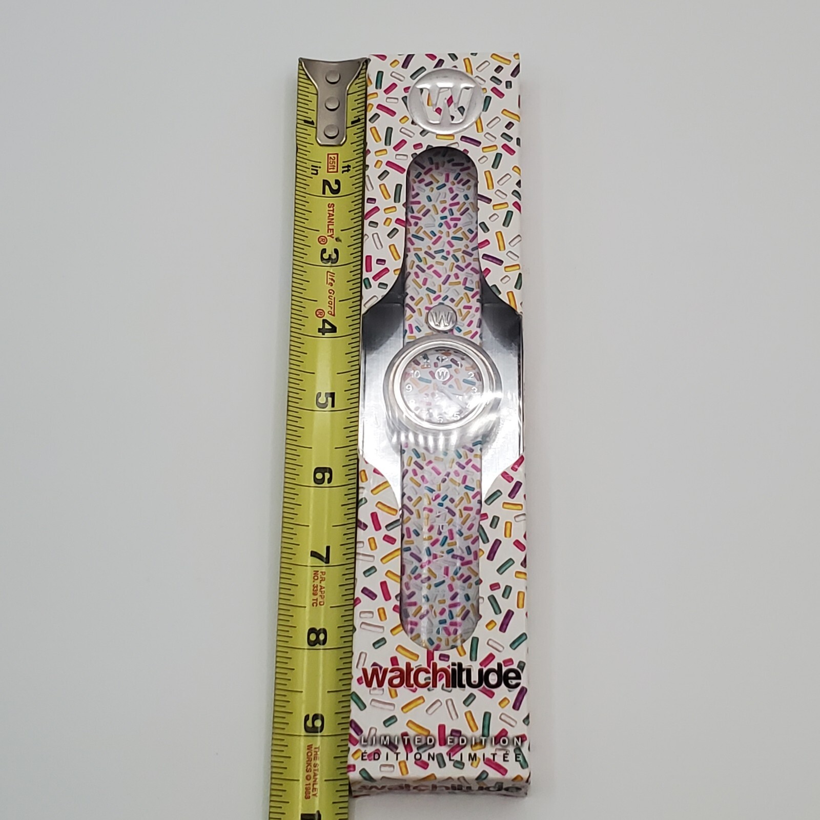 Watchitude Sprinkles Adult Watch 450 White Slap Band Limited Edition New READ