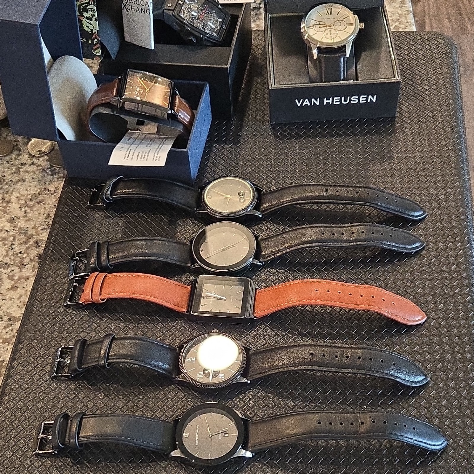 3 Watches In Box & Manual 5 New No Box Tom Hardy Van Heusen