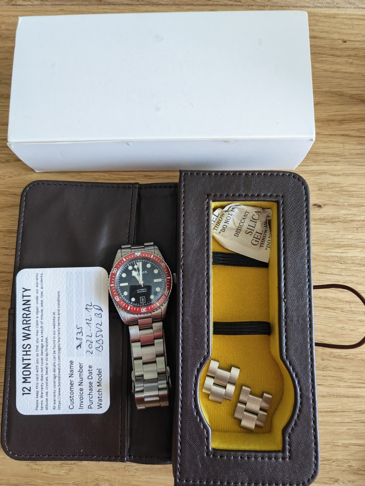 BOREALIS BULL SHARK V2 300M DIVER 9039 AUTOMATIC, RED DIAL, CERAMIC BEZEL