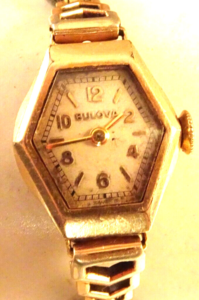 Bulova Wristwatch 17J Antique Rolled Gold 6AZ Ladies