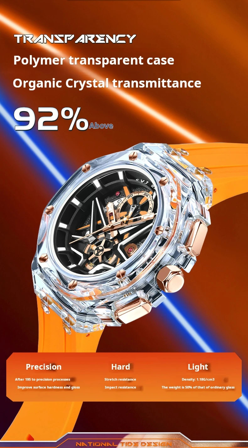 Men’s Quartz Watch Rubber Strap Waterproof Luminous Date Sport Male Wristwatch