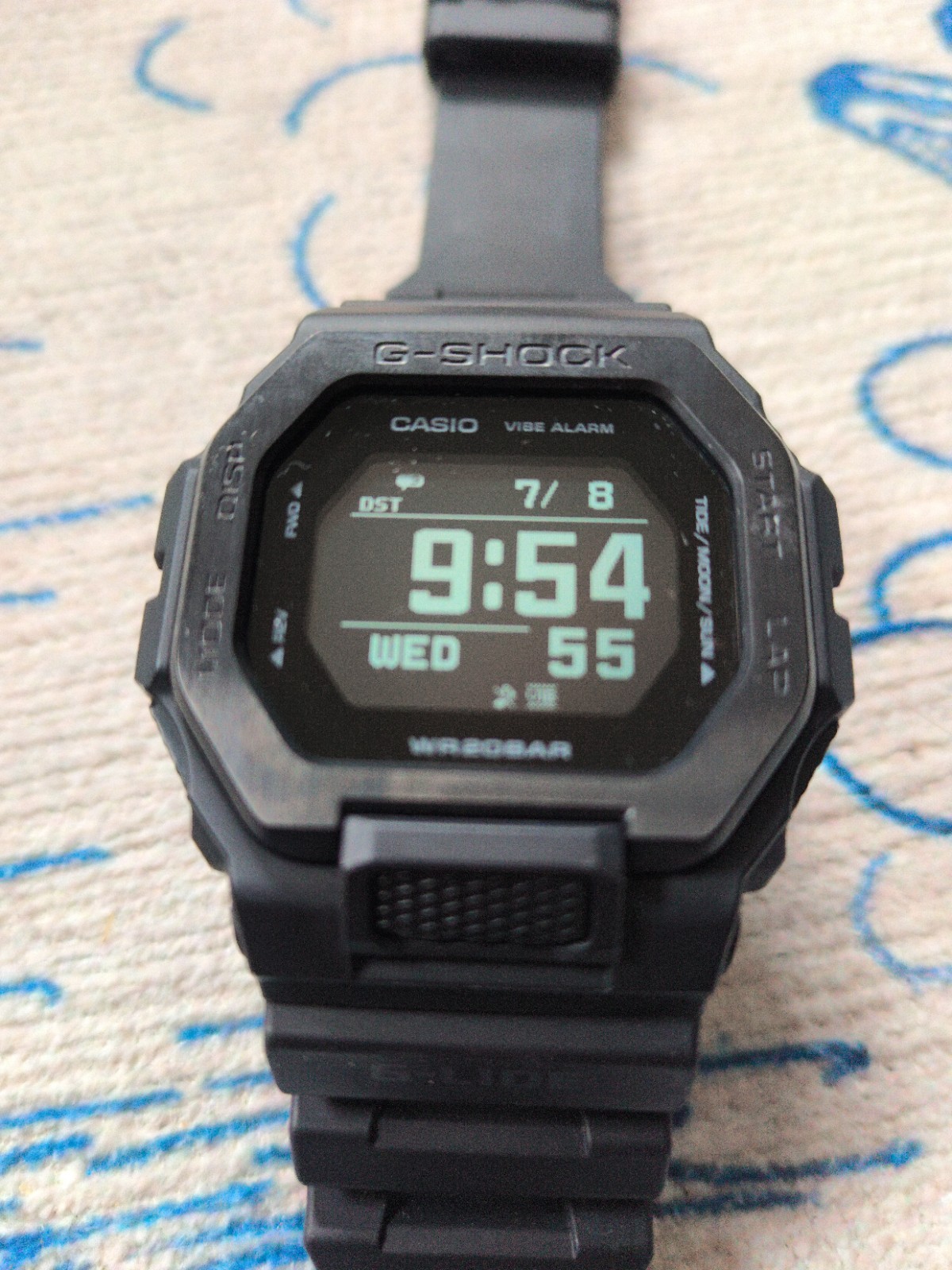 Casio G-shock G-lide Series Black Resin Stainless Steel Men’s Watch GBX-100NS-1