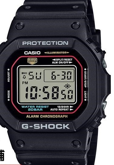 Casio DW-5600RL-1JF G-hock Quartz Men Watch Black Dial 42.8mm Digital From Japan