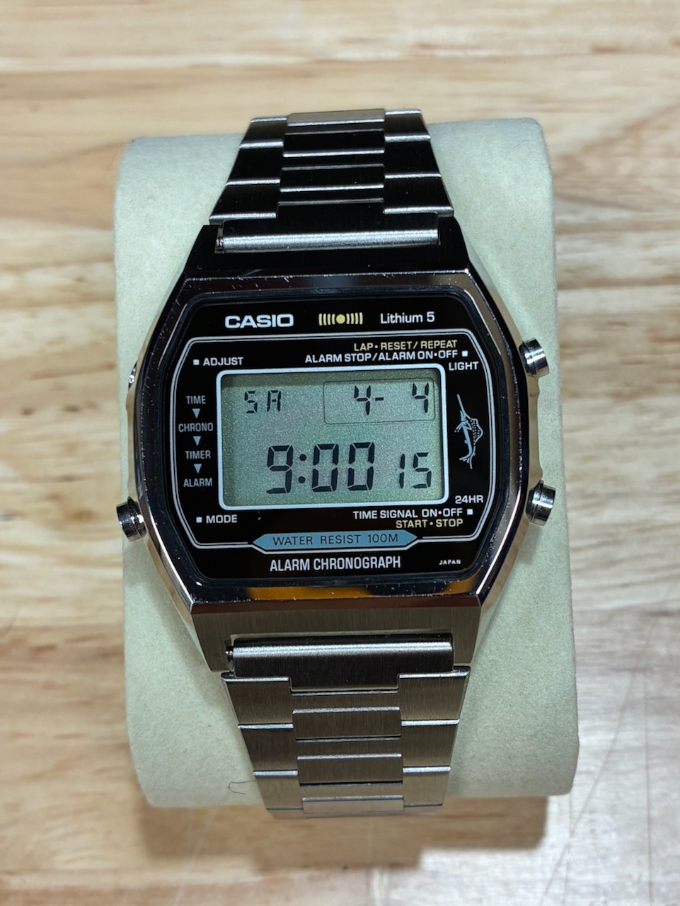 Casio Marlin H-101 W-150 Vintage Digital Watch Metal Case Screwback Excellent