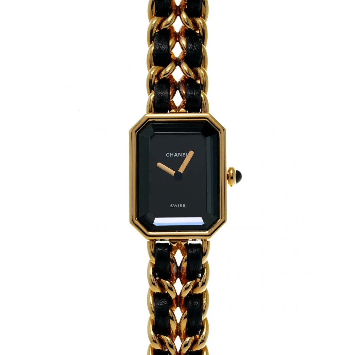 Chanel Premiere H0001 26mm Yellow Gold Plated / 54080 Black Wristwatch #WW7717
