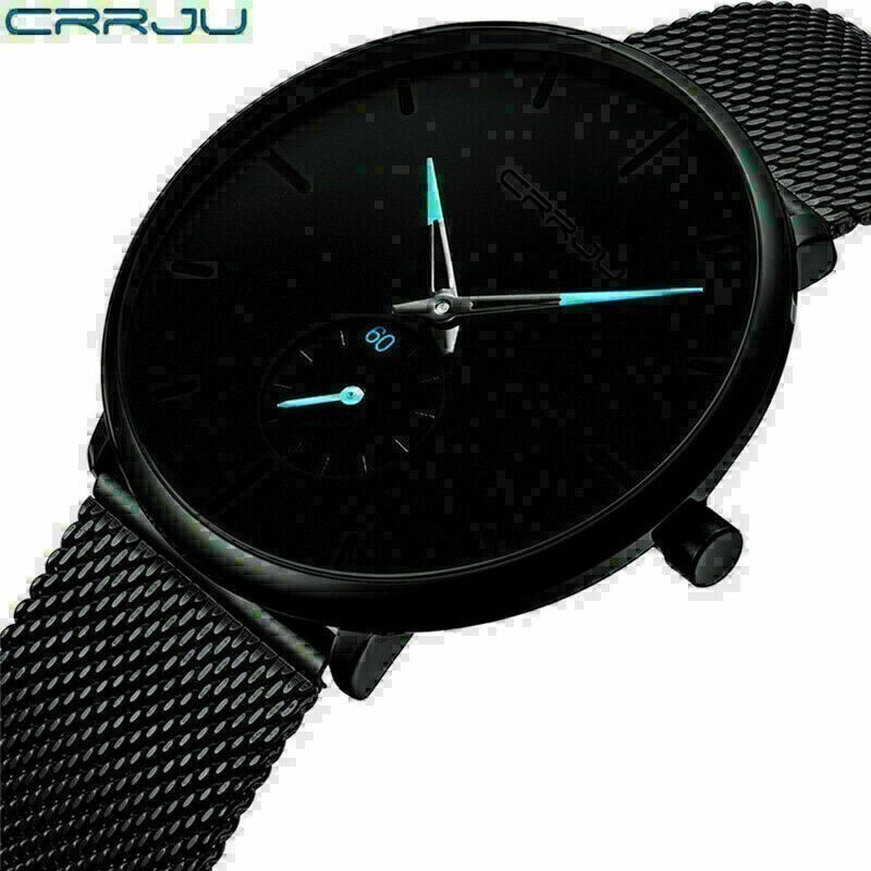Fashionable Casual Quartz Watch Waterproof Stainless Steel Mesh Strap Wristwatch