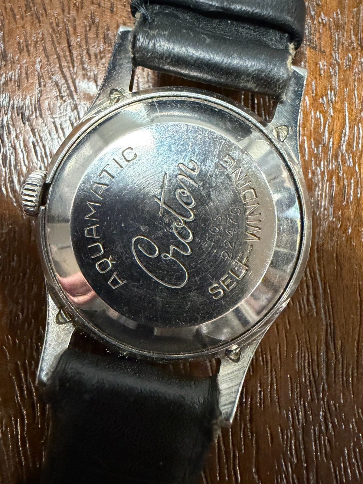1940-50 Croton Aquamatic Automatic Military Bumper Watch Running Self-Winding