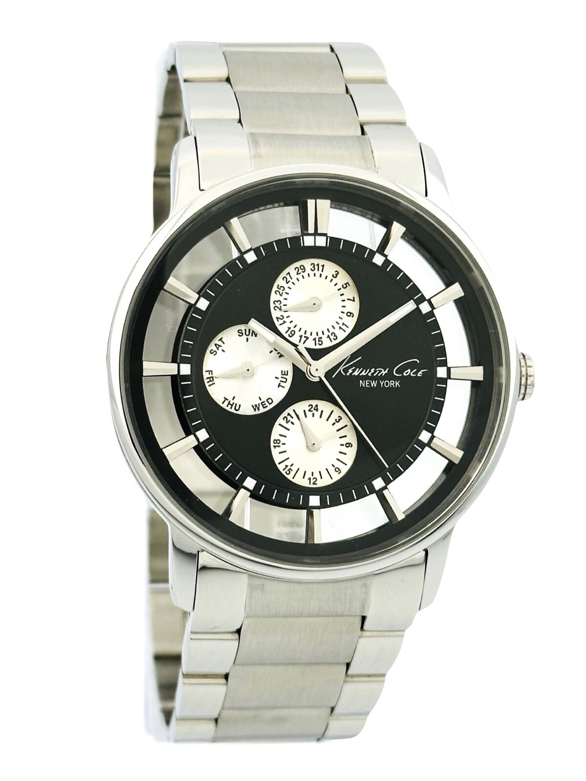 Kenneth Cole KC9115 Men’s See-through transparent Black Dial Bracelet Watch