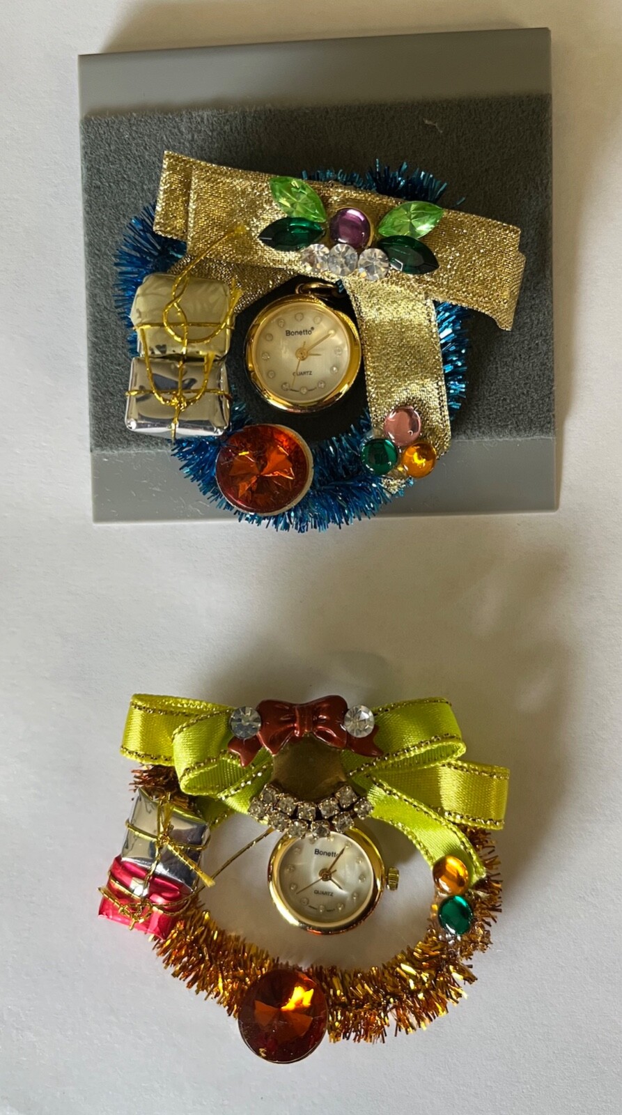 2 HOLIDAY LAPEL WATCHES VINTAGE NOS