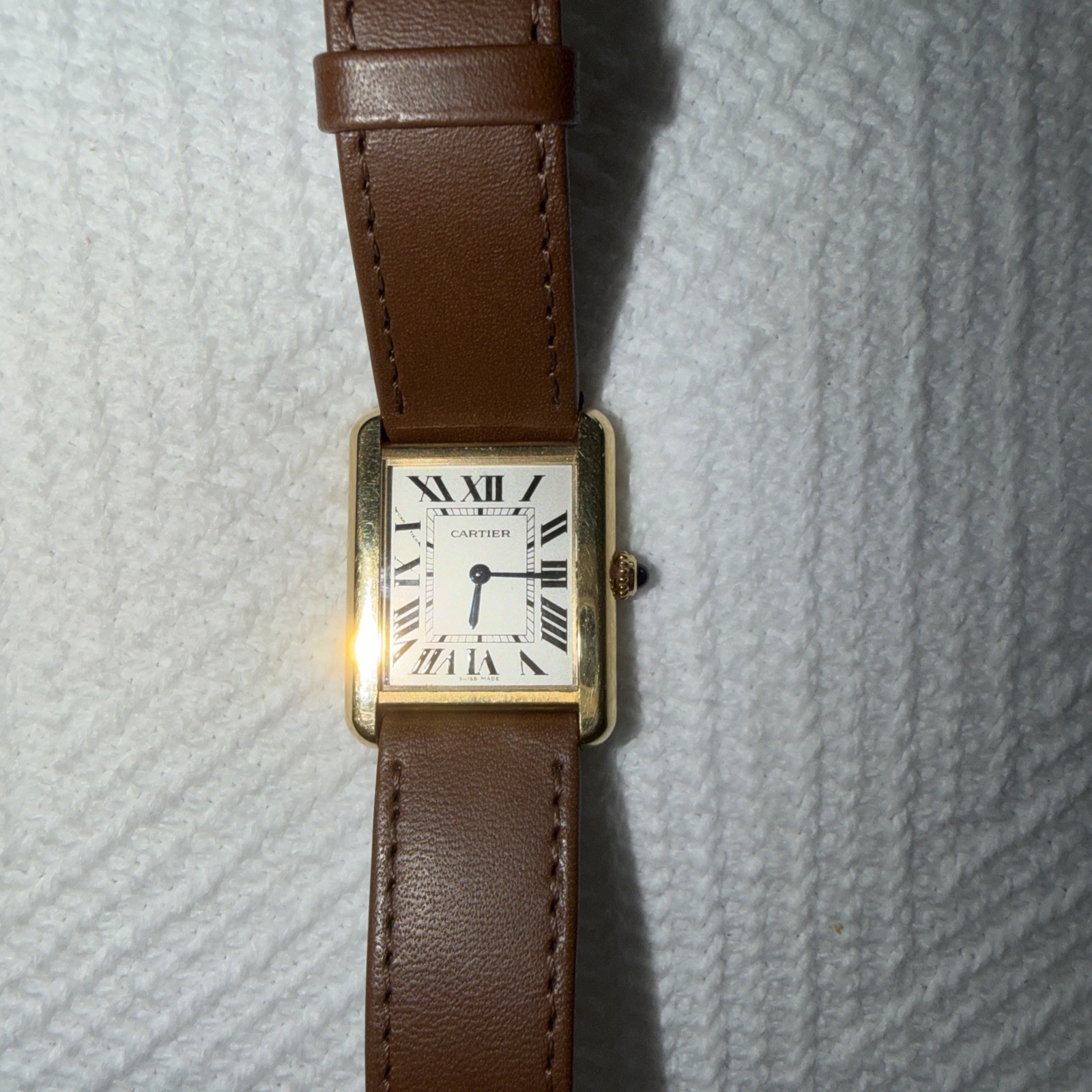 Cartier Ladies 18k Yellow Gold Tank Solo