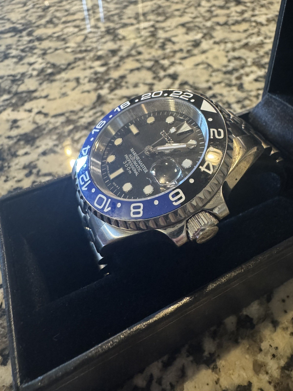 Custom 40mm “Batman/Batgirl” GMT Style Diver Mod Watch NH34 Automatic