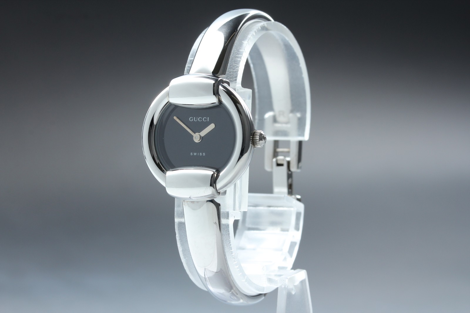 [Near MINT] GUCCI 1400L Black Dial Silver 26mm Quartz Women’s Vintage Watch
