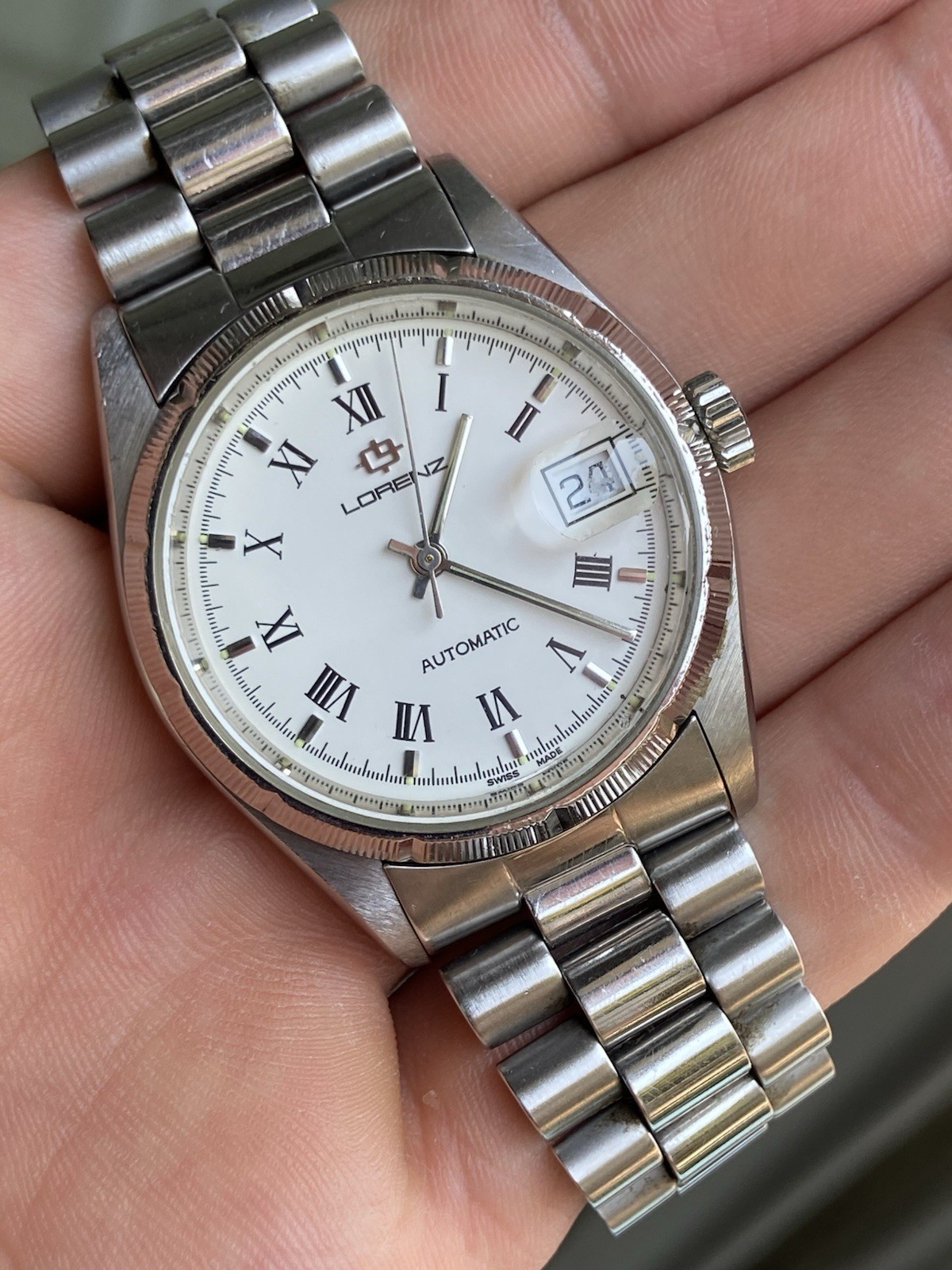 Vintage Swiss Rare Lorenz Automatic Diver Sub Date Watch