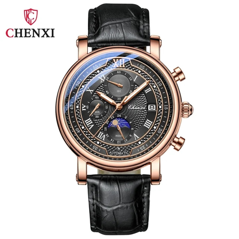 CHENXI Watch Male Roman Numeral Chronograph Wristwatch Luminous Men Quartz Watch