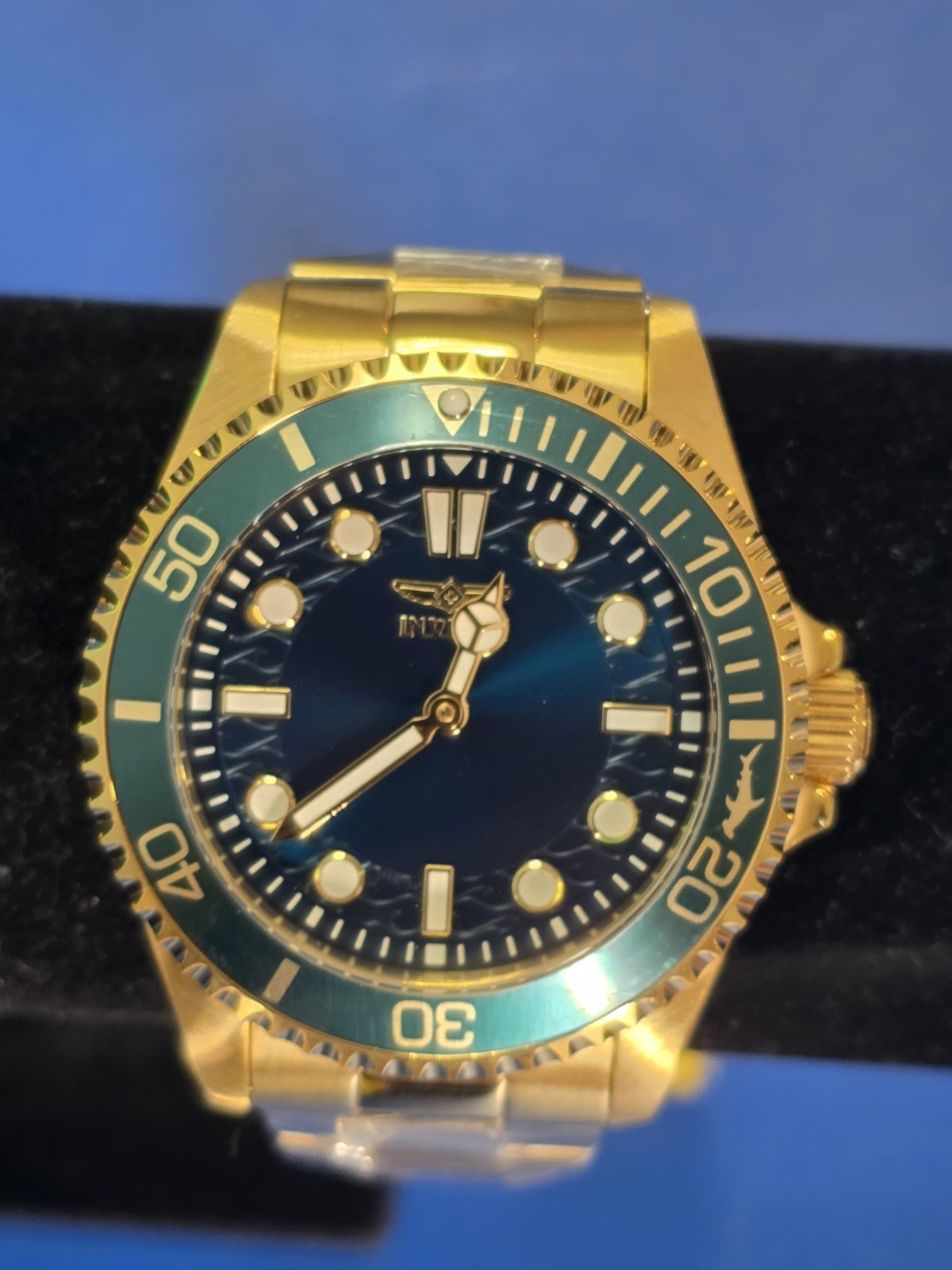 🔥Invicta Pro Diver Men’s Watch Quartz 43mm Gold Tone Blue Dial 🔥