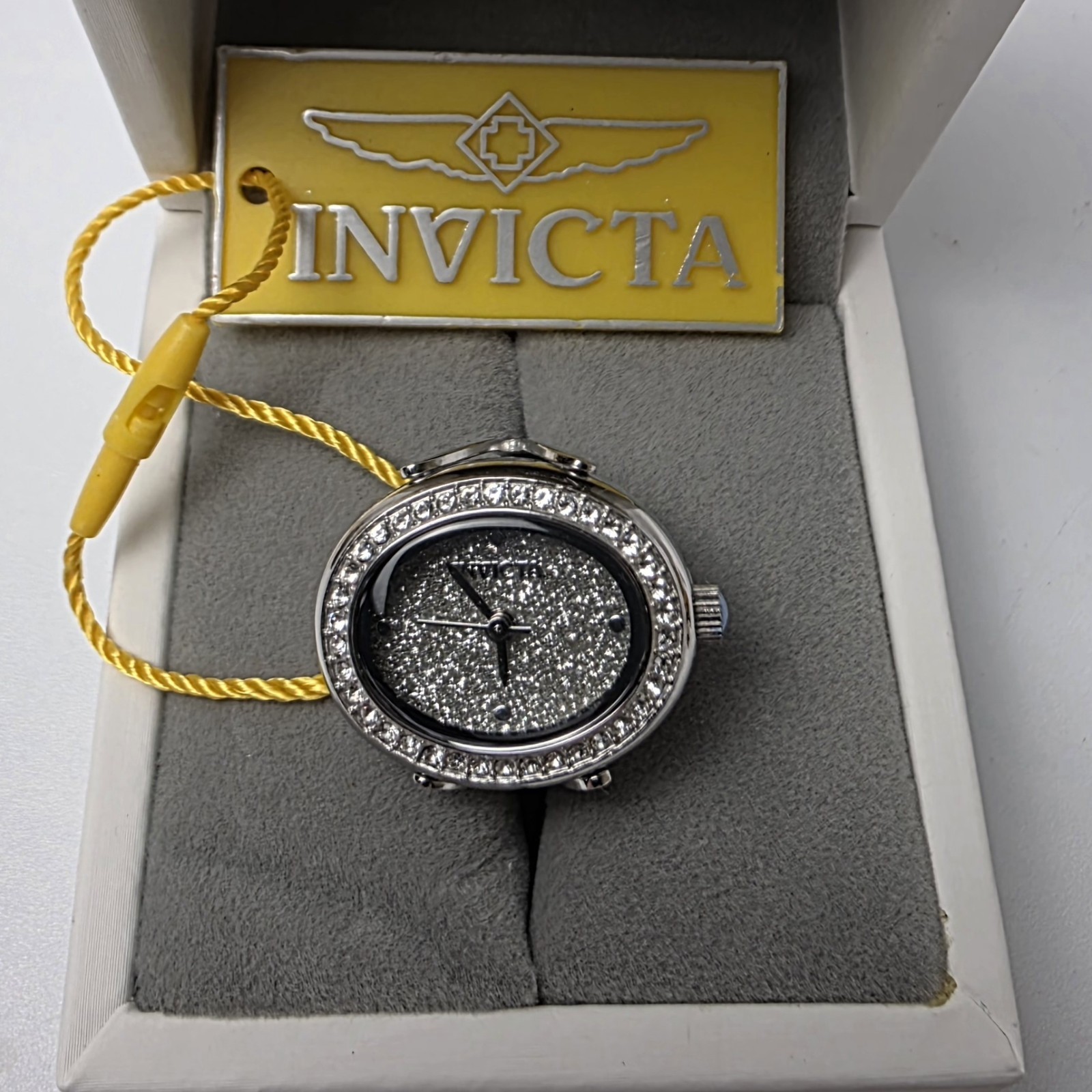 NEW Invicta Mini Women’s Ring Watch – 24mm, Silver (49594) #0683