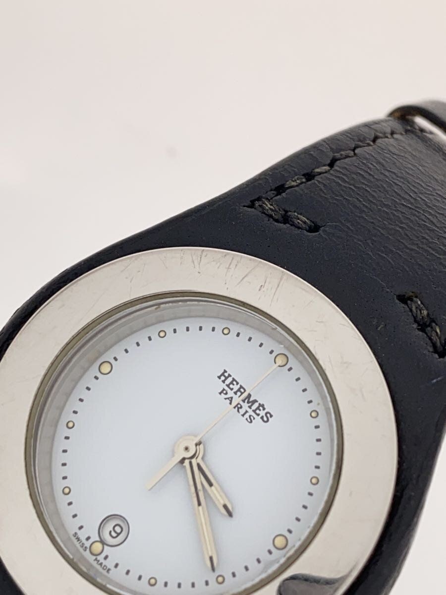 HERMES Men’s Watch Quartz Non-waterproof Analog WHT BLK HA3.210 Used