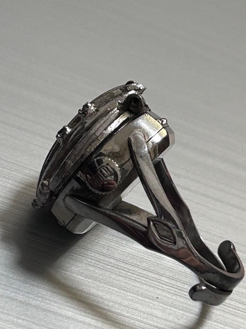 Orient Ring Watch Hand Wound Compact Mechanical Timepiece Silver Stone