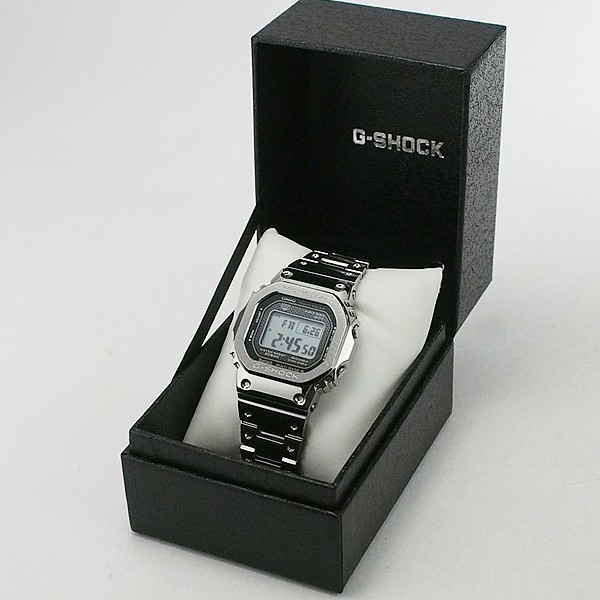 CASIO G-SHOCK GMW-B5000D-1JF 34.6mm Used Watch Solar Men Silver Digital Display