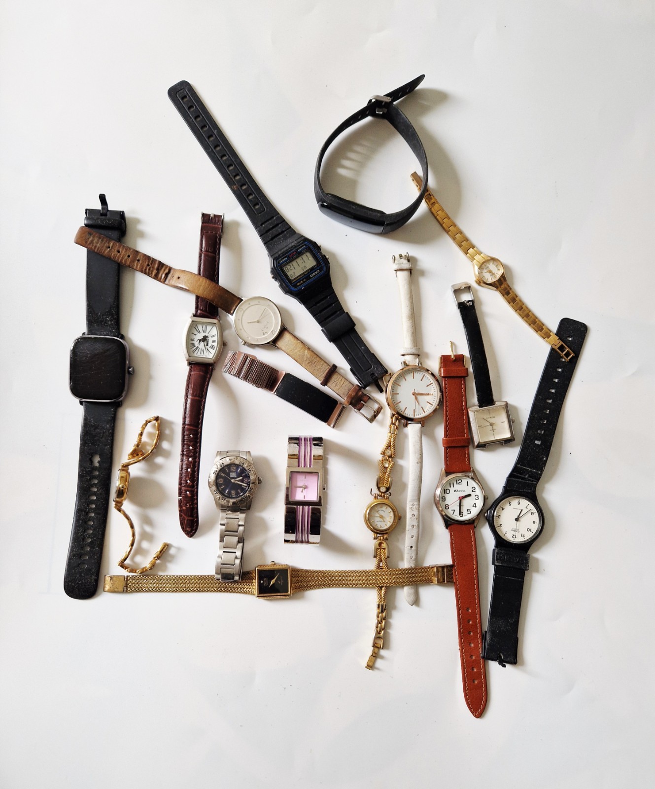 Job Lot Of Mixed Watches – Untested, Various Brands And Sizes Joblot