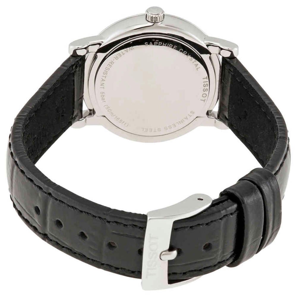 Tissot Carson Lady Silver Dial Black Leather Women – T122.210.16.033.00