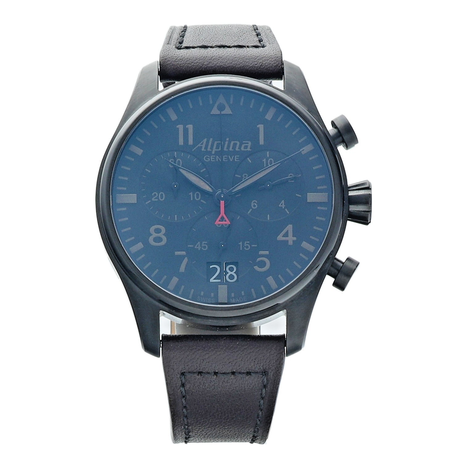 Alpina AL372X4S26 Startimer Pilot Chrono 44mm Black PVD Steel Quartz Men’s Watch