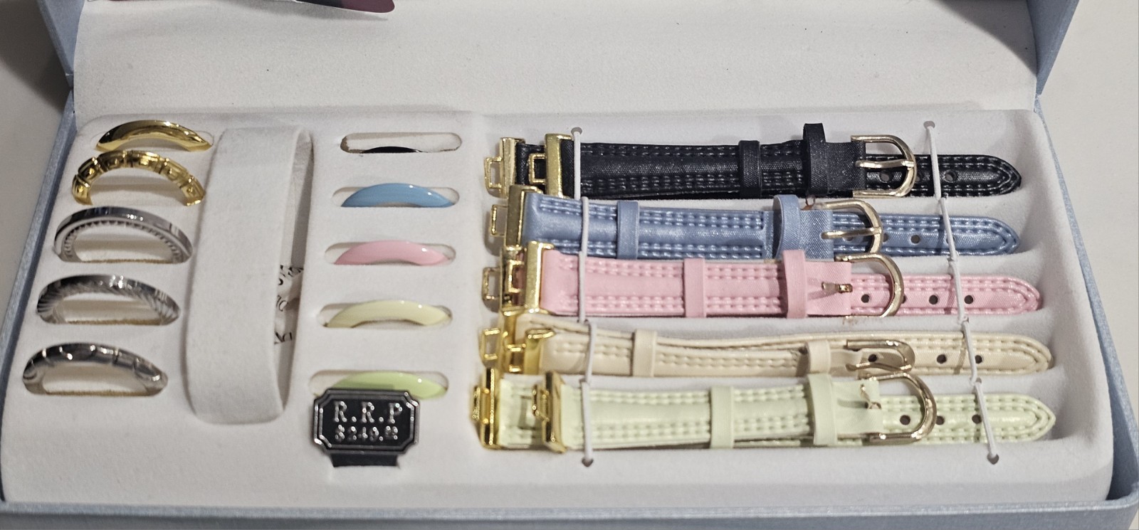 Nina Myers Interchangeable Gift Set with 5 Straps & 10 Bezels – Watch Not Includ
