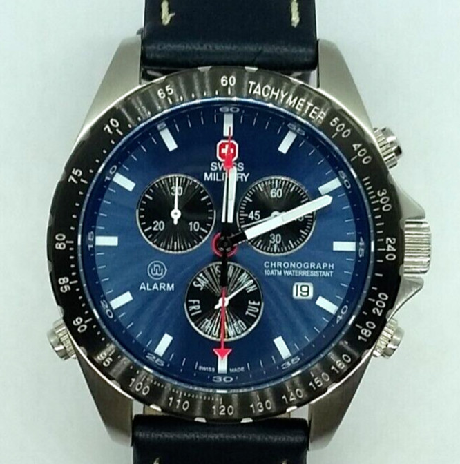 Hanowa Swiss 6-407 Navigator 10080J ISA 8154 9j Chronograph, 40mm Wristwatch
