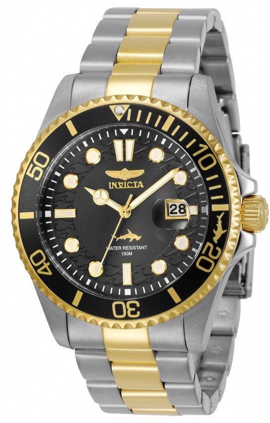 New Invicta Pro Diver Men’s Watch 43mm, Steel, Gold (30023)