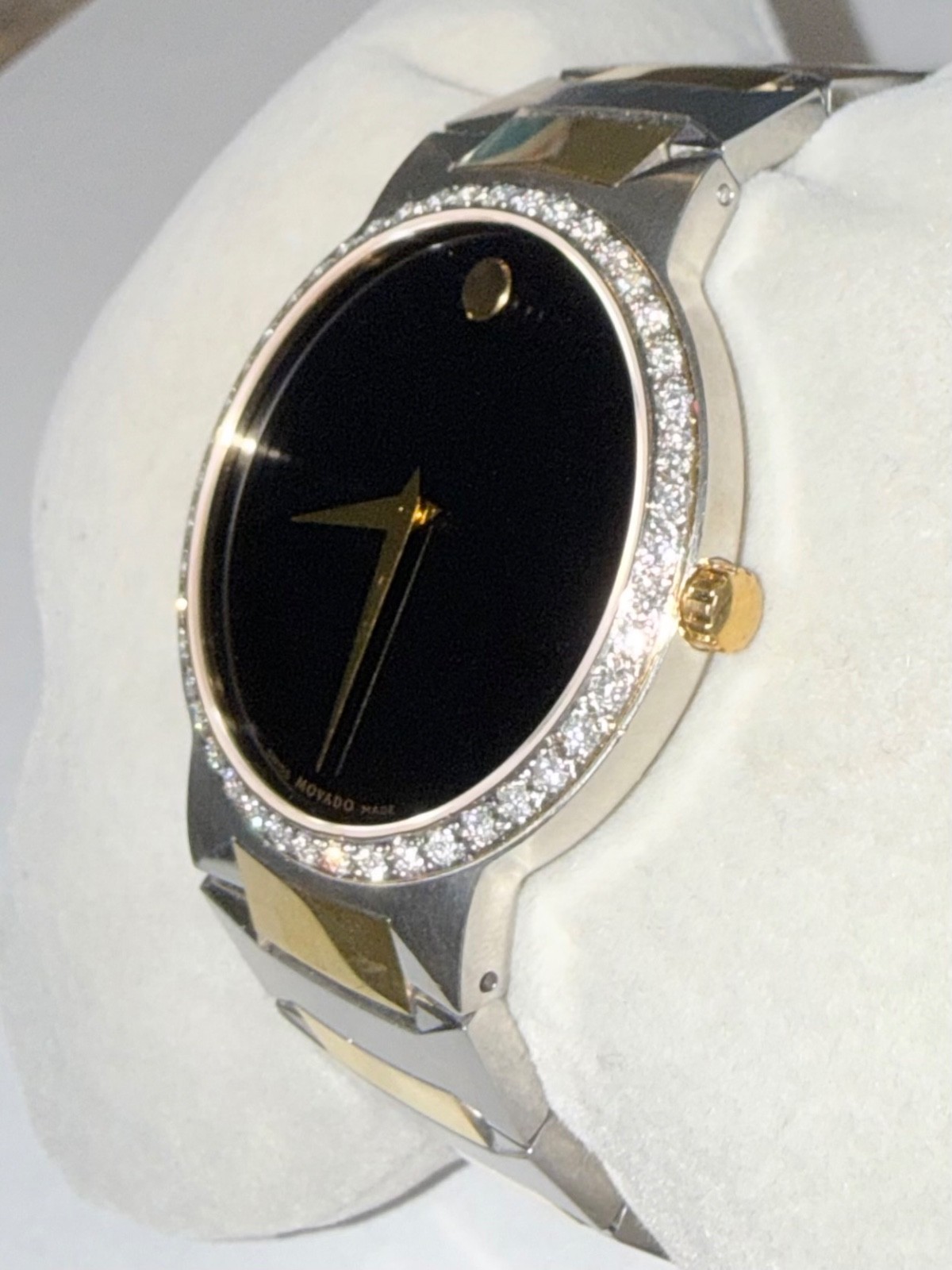 Authentic Movado Temo Two Tone Men’s Lab Grown Diamond Watch