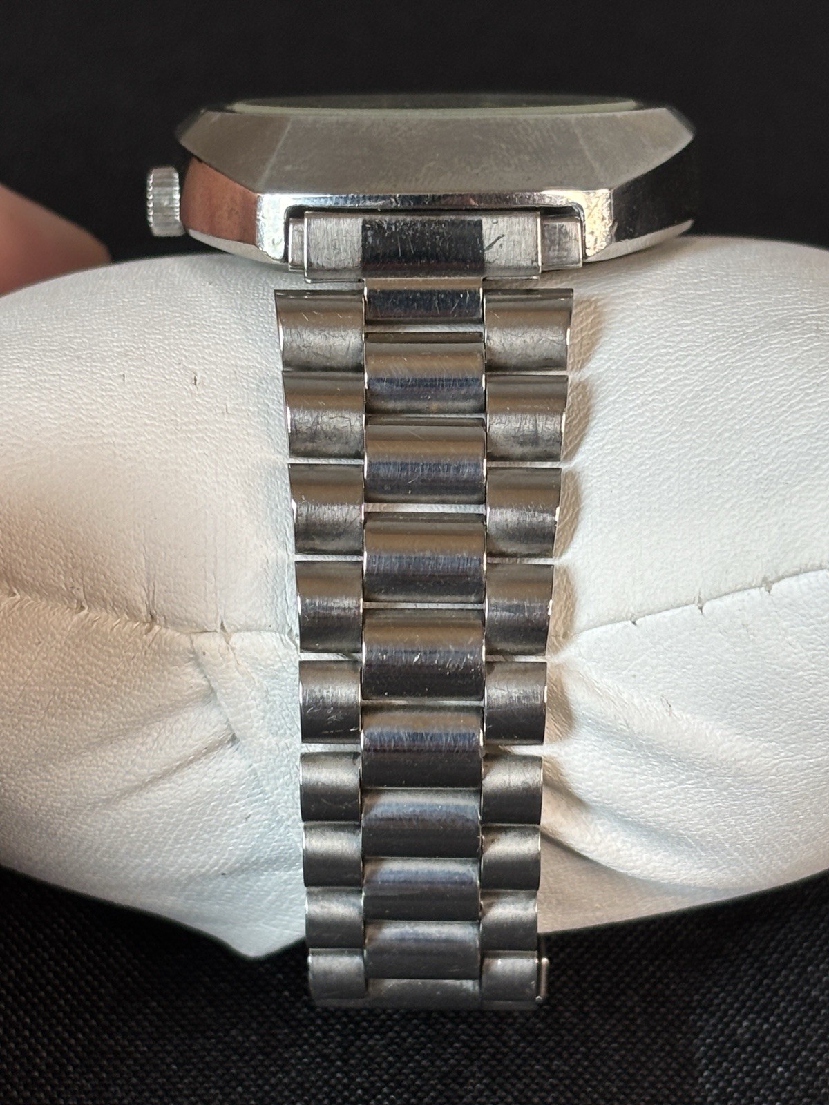 Rare Creation 25 Jewels Automatic Watch Brown Dial Day-Date Swiss 38 MM