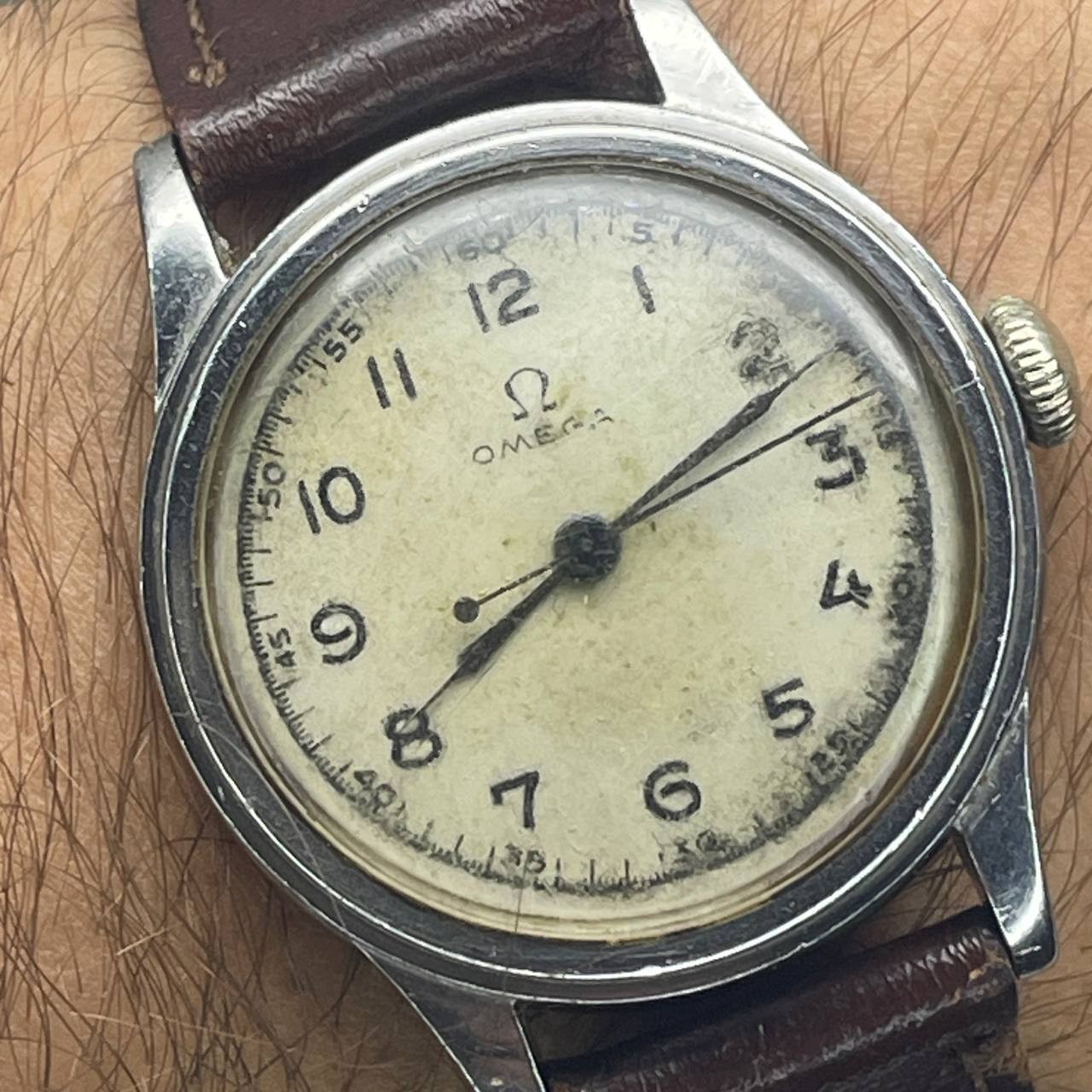 RARE OMEGA NAIAD “MEDICUS” CALIBER 23.4SC REF 2064 MILITARY SWISS WATCH Ca1938