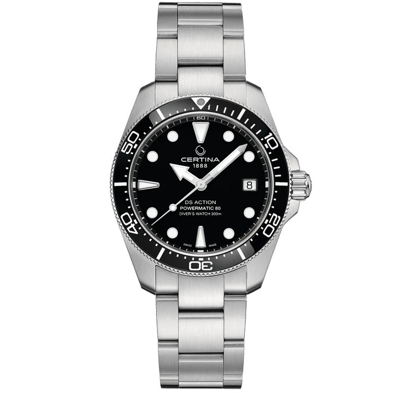 Certina DS Action Diver 38mm Powermatic 80 Black Dial Men’s Watch C0488071105100