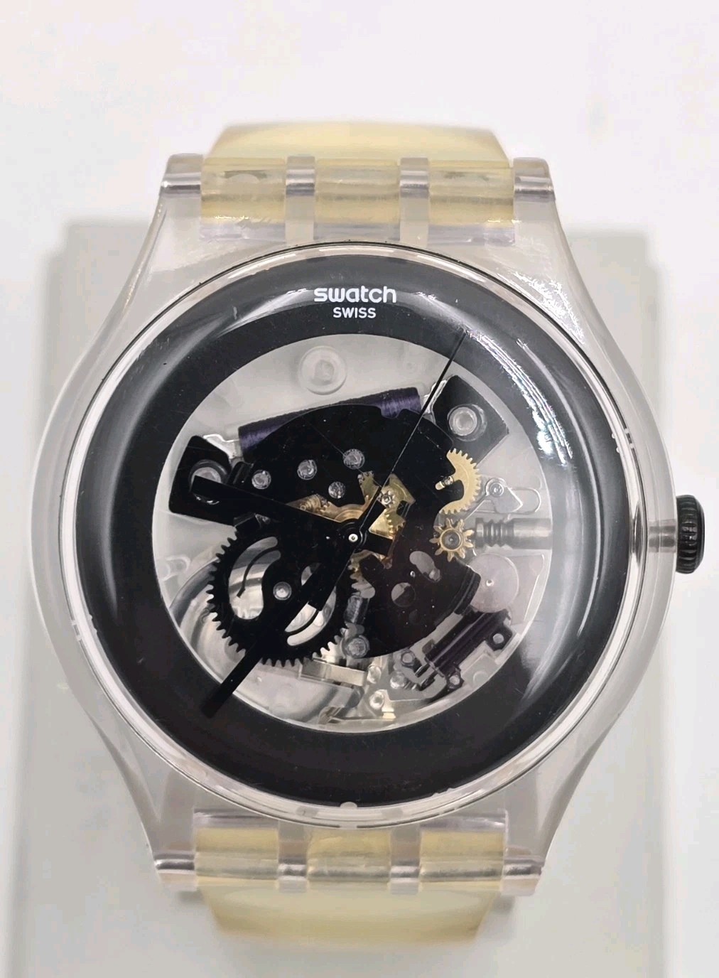 SWATCH GHOST SKELETON QUARTZ AG-2012 SWISS MEN’S 40mm WORKING VINTAGE WATCH