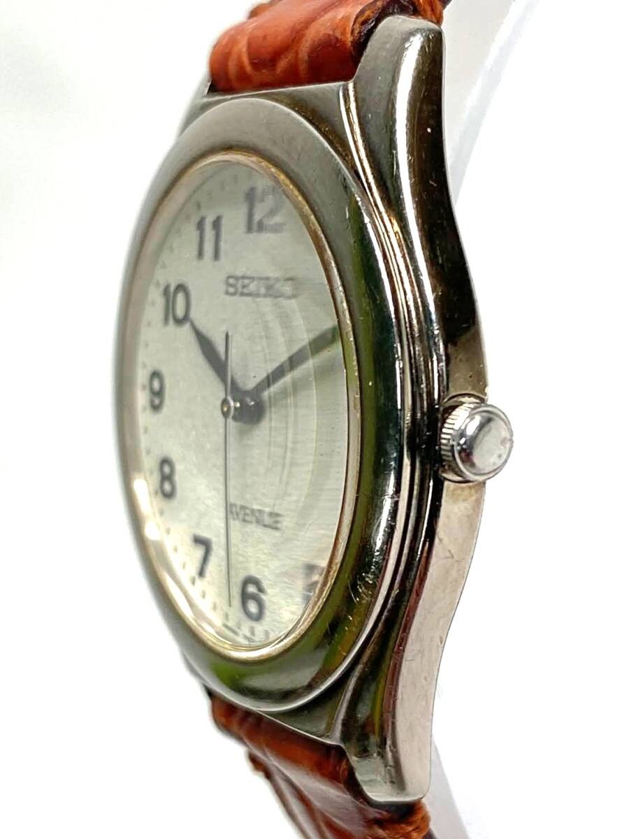 SEIKO AVENUE 7N01-6G60 Quartz Brown Leather Belt Men’s Wristwatch Japan Rank B