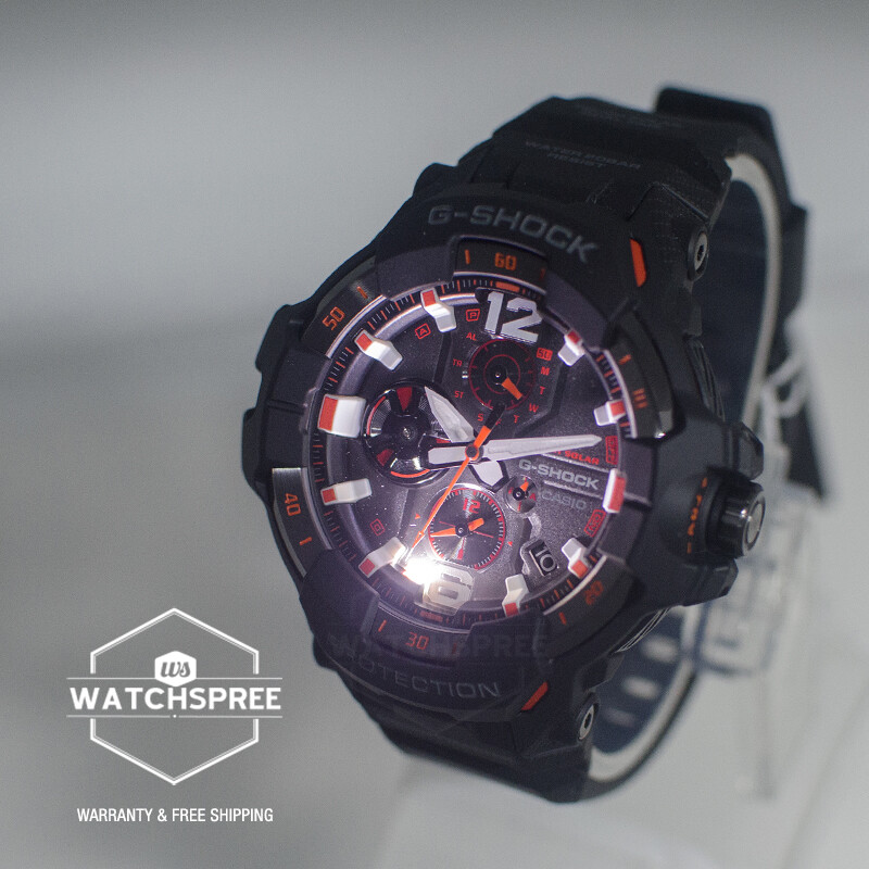 Casio G-Shock MASTER OF G Solar Bio-Based Black Resin Band Watch GR-B300-1A4