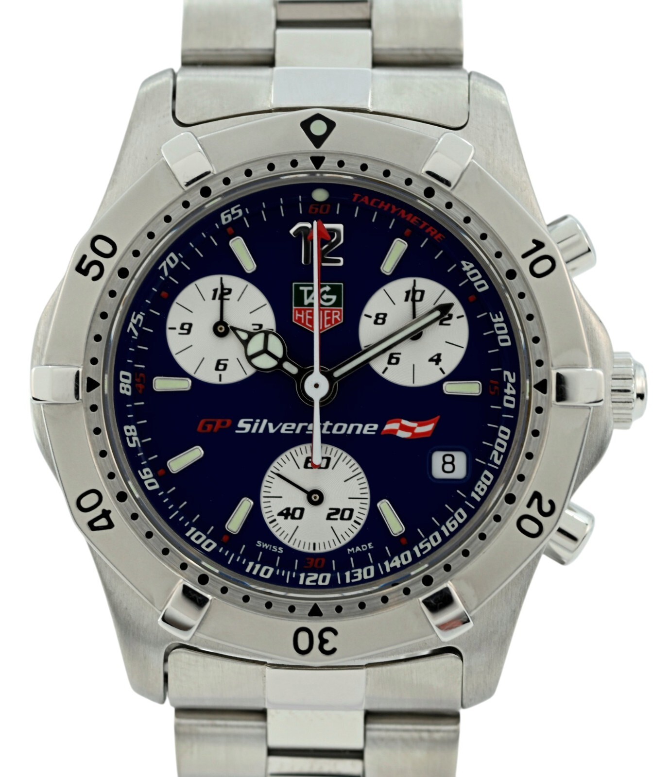 Tag Heuer Men’s 38mm GP Silverstone 2000 Series LE Blue Dial Watch Ref: CK1117!