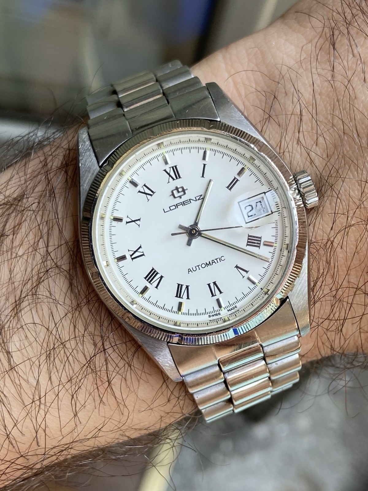 Vintage Swiss Rare Lorenz Automatic Diver Sub Date Watch
