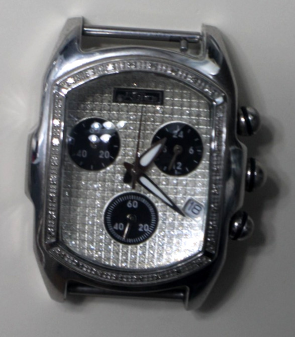 Vintage JOJO Platinum Chronograph Diamonds Quartz Women’s Watch JL-10696