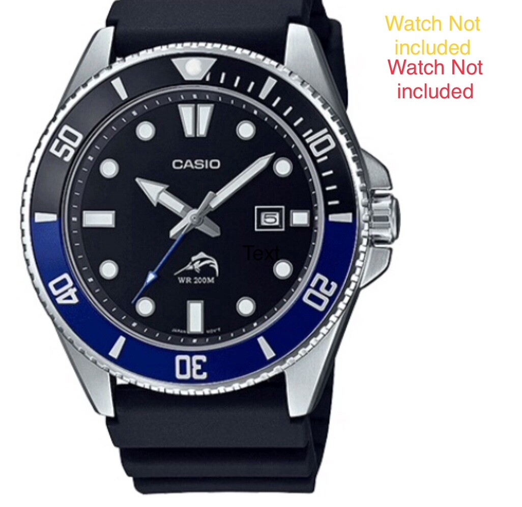 Genuine Casio Watch Band Diver MDV-106-1AV Rubber Strap and Spring Rods.