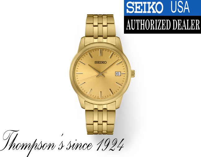 Seiko ESSENTIALS SUR442 5 bar, 50M Water Resistant, Champagne dial