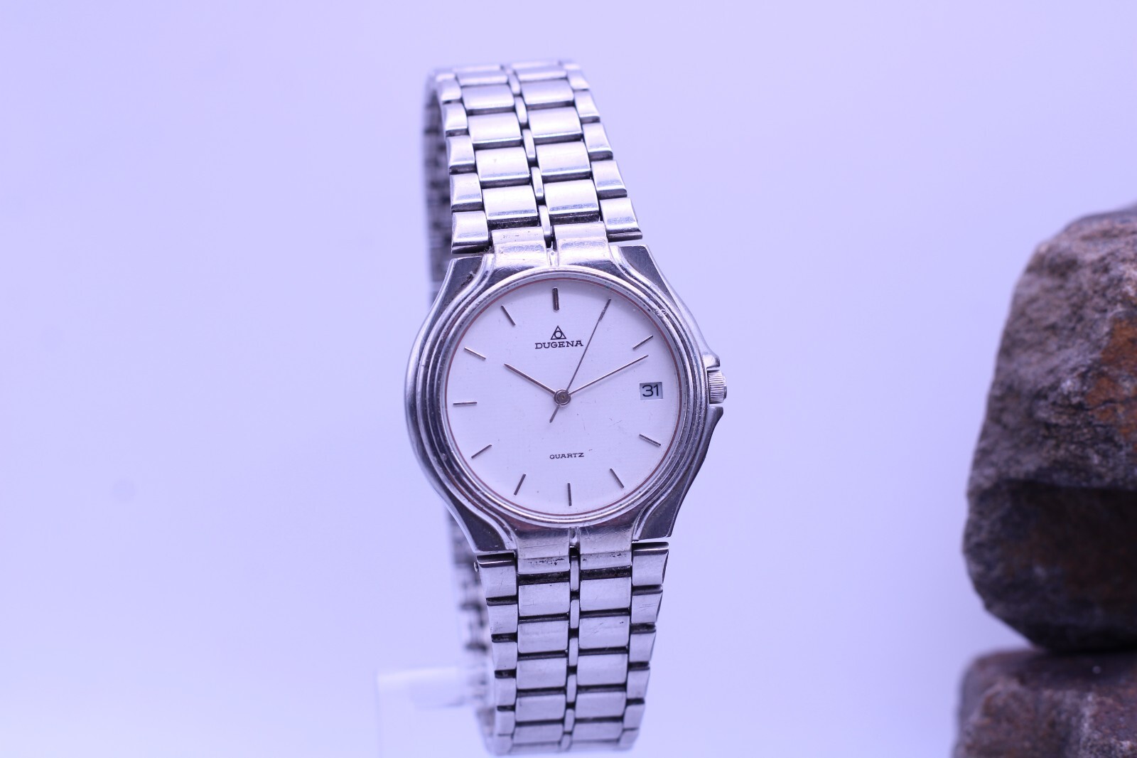 DUGENA QUARTZ UNISEX WRIST WATCH 32.5mm NEW BATTERY RUNS (FM)