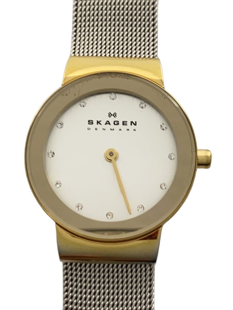 SKAGEN 358SGSCD Analog Quartz Silver Dial Slim Watch JAPAN