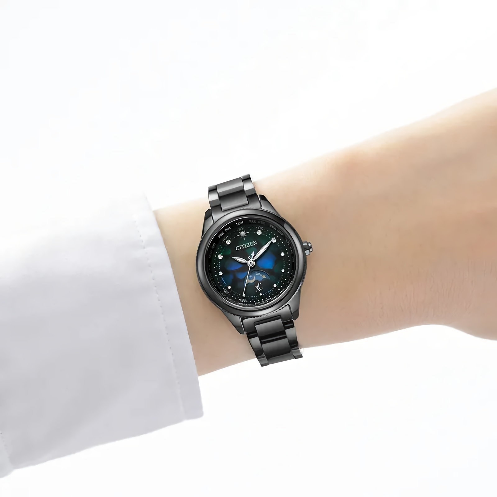 CITIZEN xC EE1008-56E Radio-Controlled Sun & Moon Disp Ladies Watch LIMITED 1500