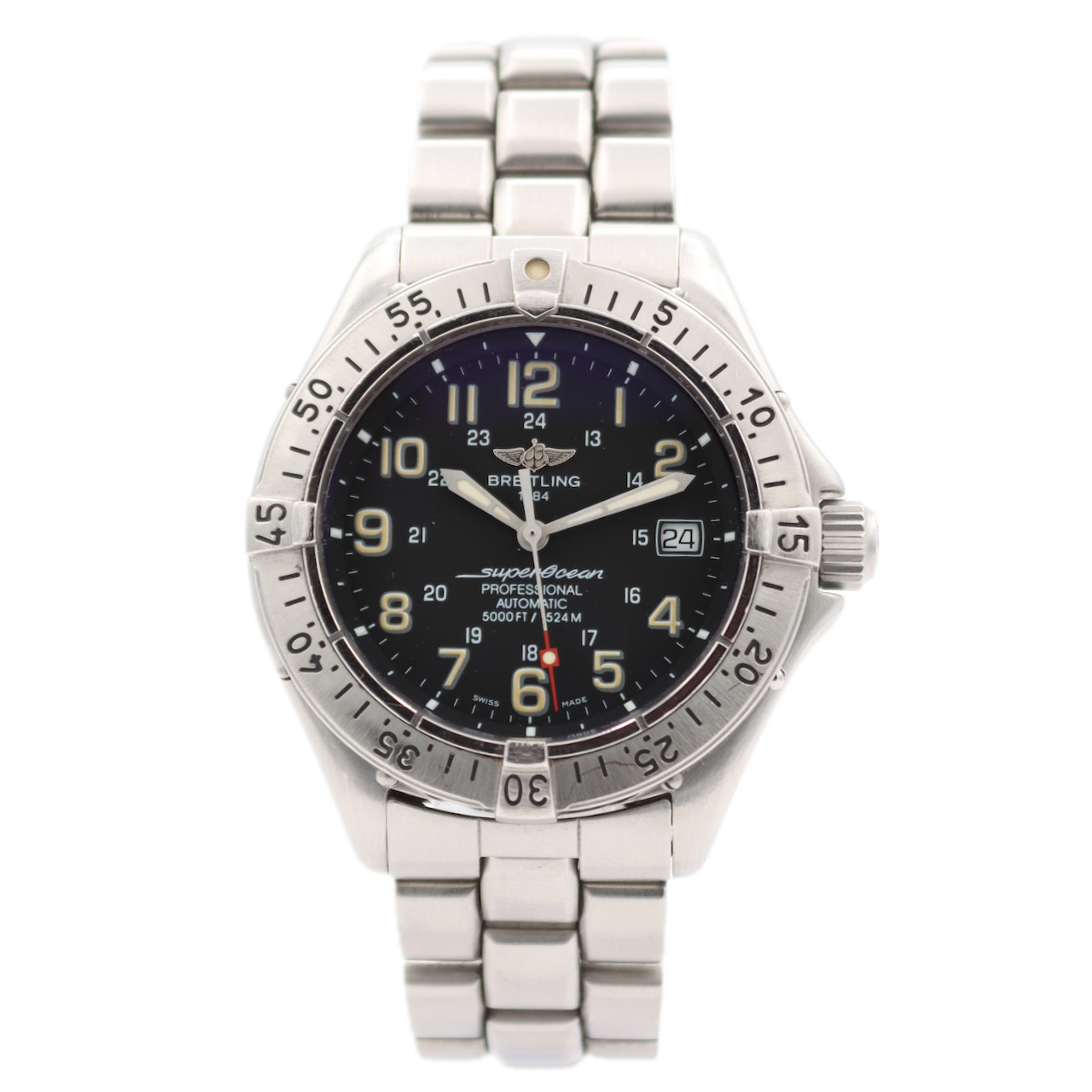 Vintage 41mm Breitling A17045 Superocean Colt Men’s Automatic Wristwatch Steel