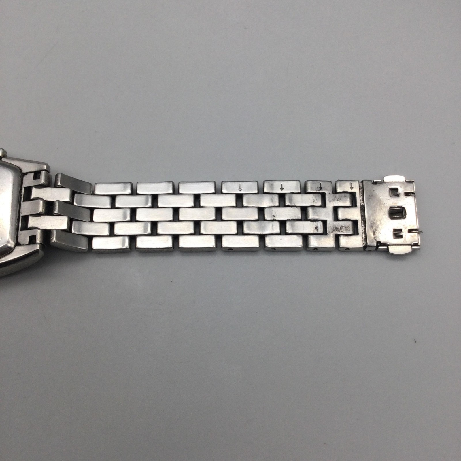 Citizen Eco-Drive Chronograph Mens Watch 32mm Silver Tone Stainless BROKEN BAND