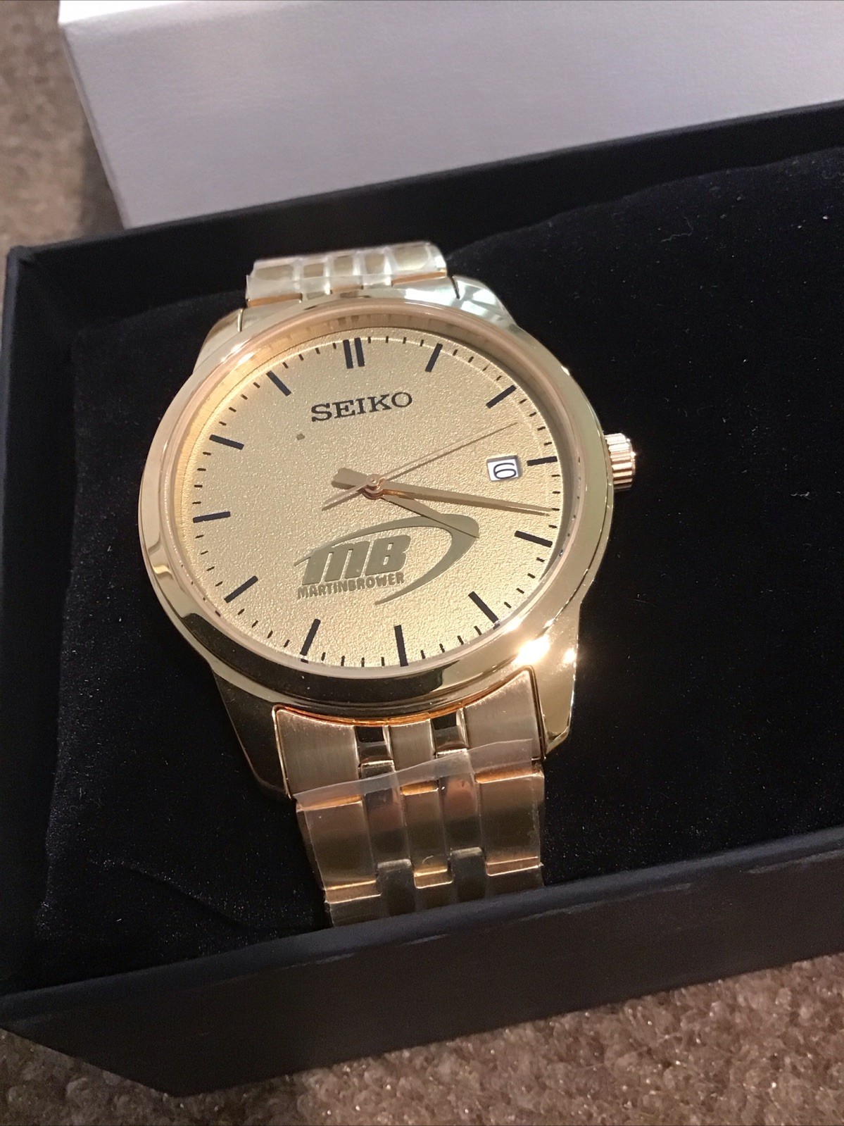 Seiko Authentic ESSENTIALS SUR442 50M Monogrammed w/ Box New with TAGS