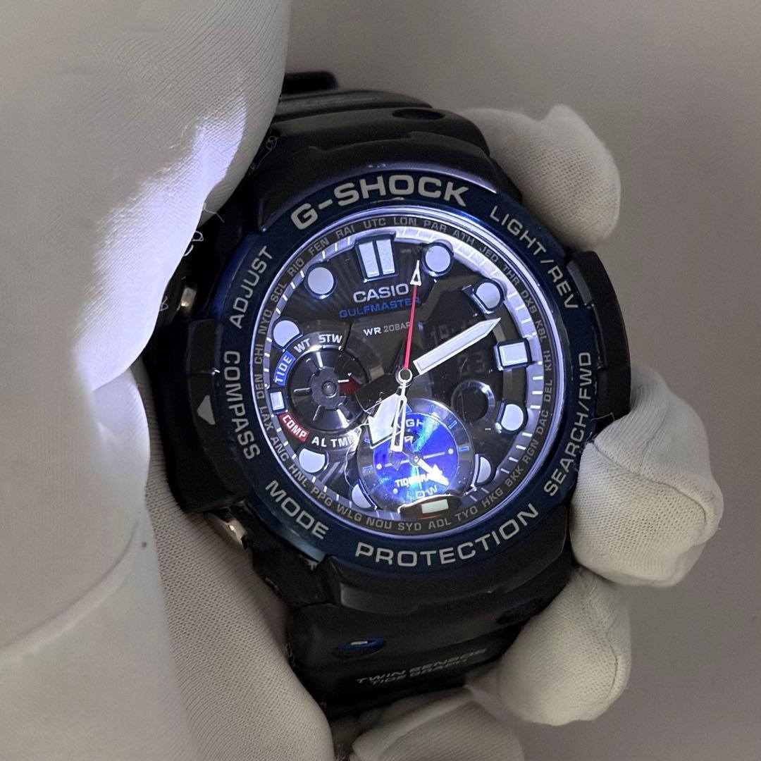 CASIO G-SHOCK GULFMASTER GN-1000B-1AJF Quartz SS Black Dial Blue Bezel