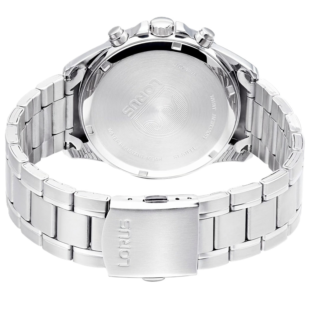 Lorus RZ503AX9 Solar Chronograph Stainless Steel Watch RRP £139.99 2 Year Guar